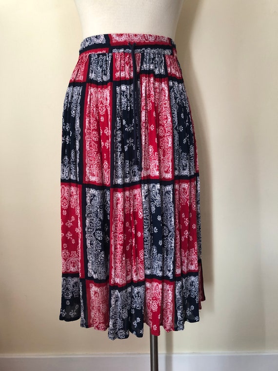 Vintage Bandana Print Skirt || Large || 1980s - image 2