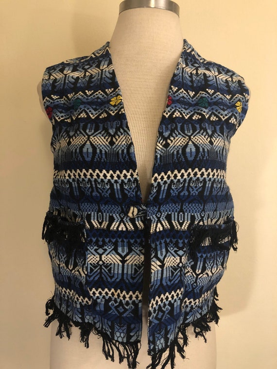 Vintage Guatemalan Cotton Knit Vest || Medium || H