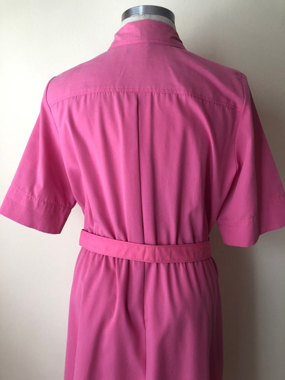 80s-does-50s Belted Pink Diner Dress by Willi of … - image 7