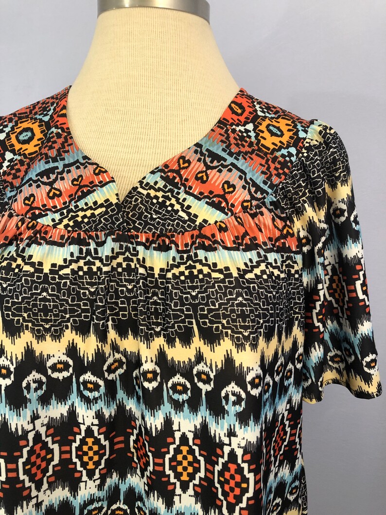 Stay At Home Style Quarantine Chic Housedress Plus Sized Ikat House Dress Sustainable Caftan Life