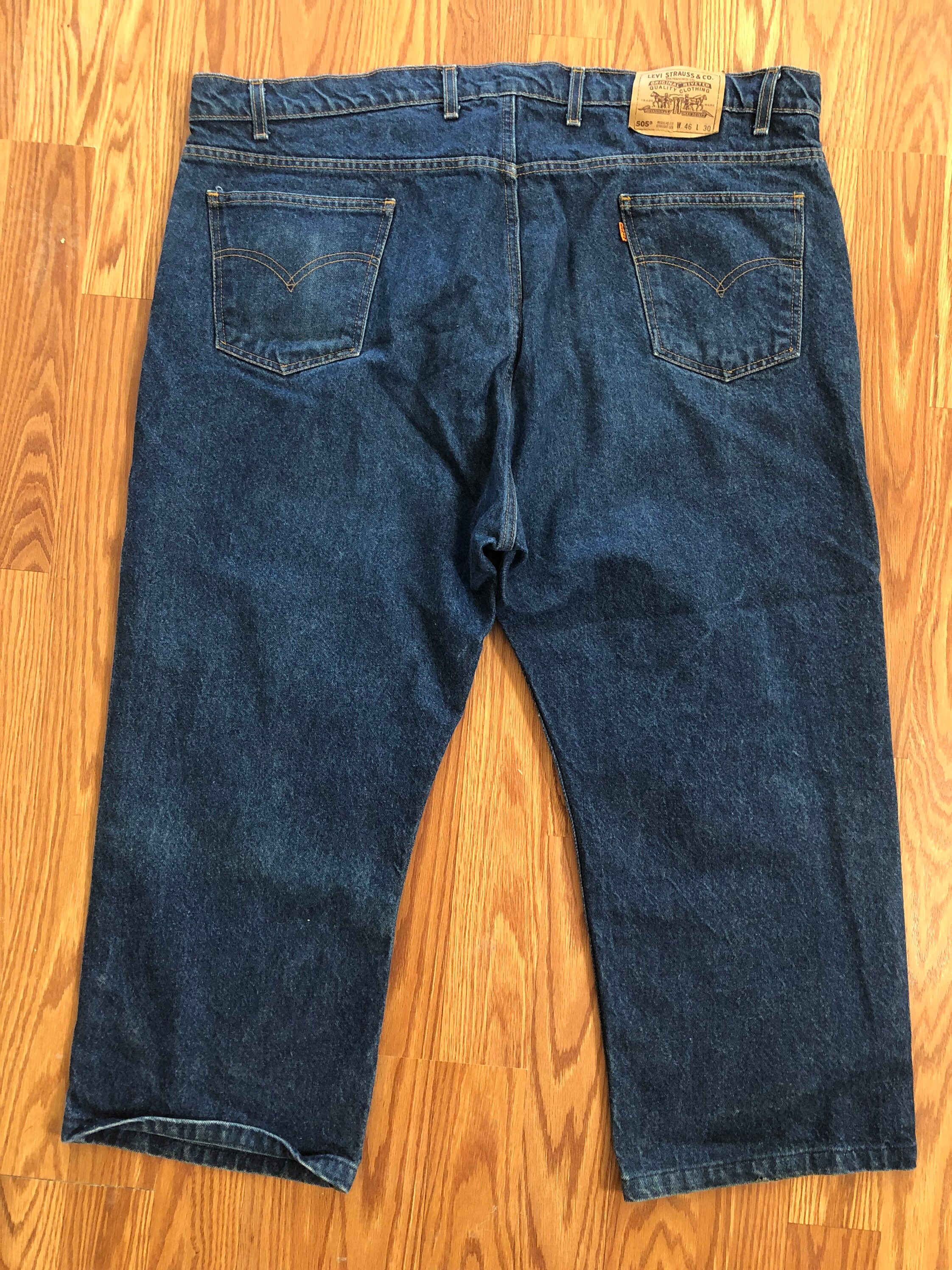 Vintage Orange Tab Levis 505 Jeans || 46 X 30 || 1980s - Etsy