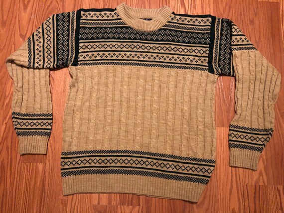 1970s JCPenney Cable Knit Sweater || Large - image 2