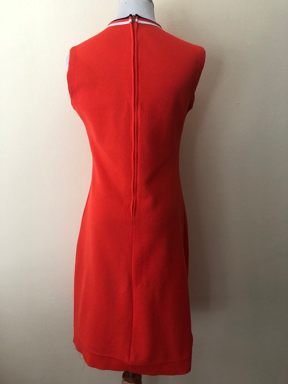 Vintage 1960s Orange Cocktail Dress  ||  Small  |… - image 4