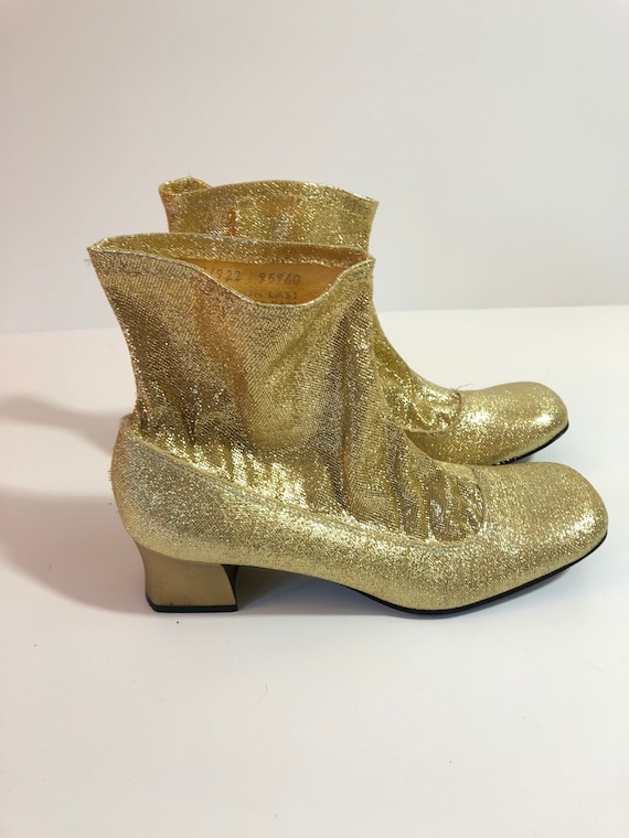 gold lame boots