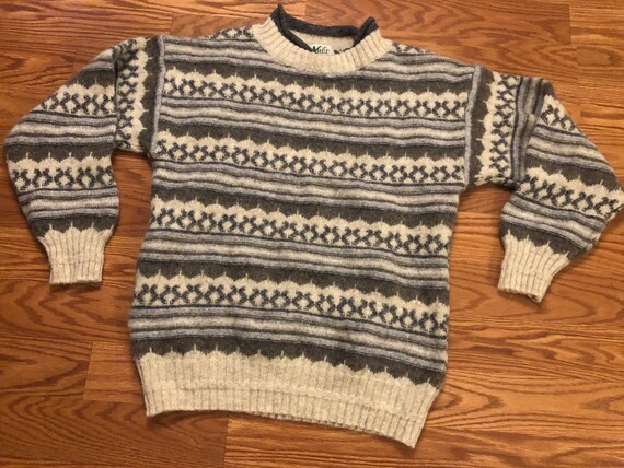 Vintage Fair Isle Wool Sweater by REI || Large ||… - image 3