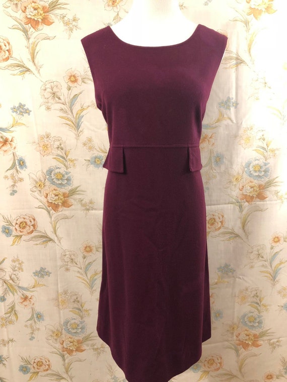 1960 s Purple Wool Mod Jumper Dress Vintage SEARS Junior Bazaar