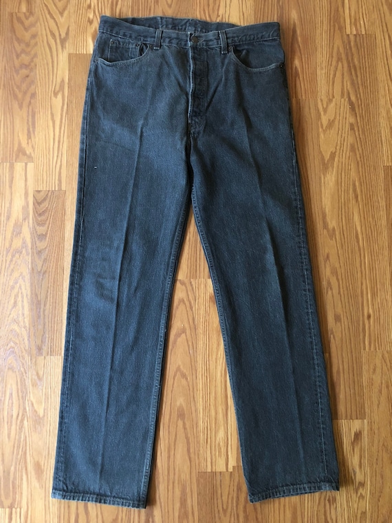 Vintage Chalkboard Black Levis 501 Jeans || 38x32 