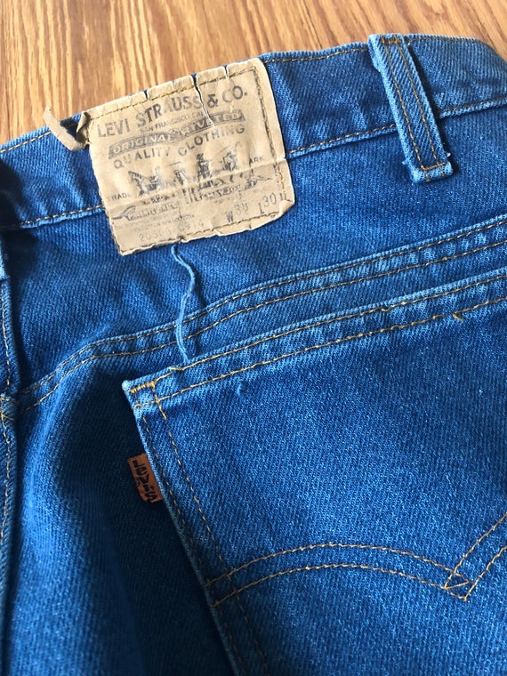 Vintage Orange Tab Levis 508 Jeans || 38x30 - 36x… - image 3