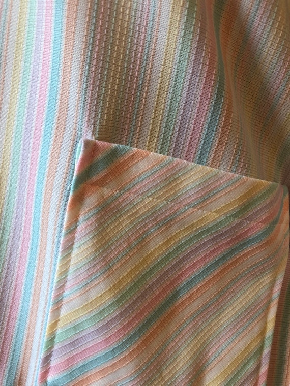 Pastel Rainbow Striped Light Coat || Size 16 - image 6
