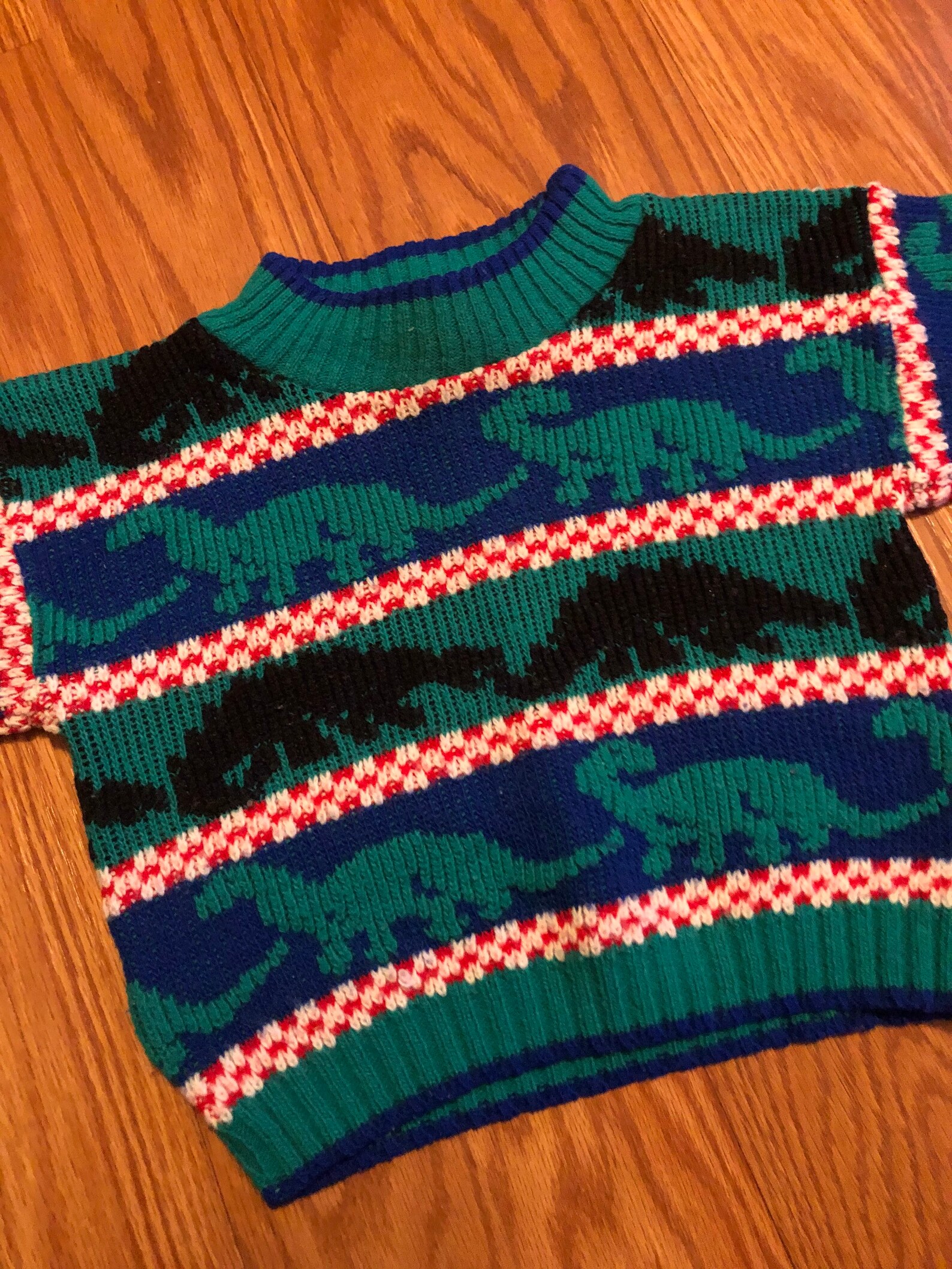 Vintage Dinosaur Sweater 24 Months 1980s Stegosaurus Etsy