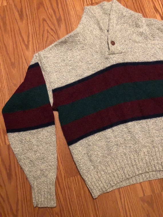 Vintage Eddie Bauer Shawl Knit Sweater || XL || 1… - image 1