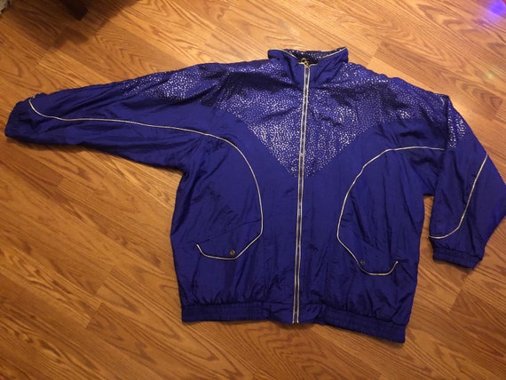 Purple and gold windbreaker deals