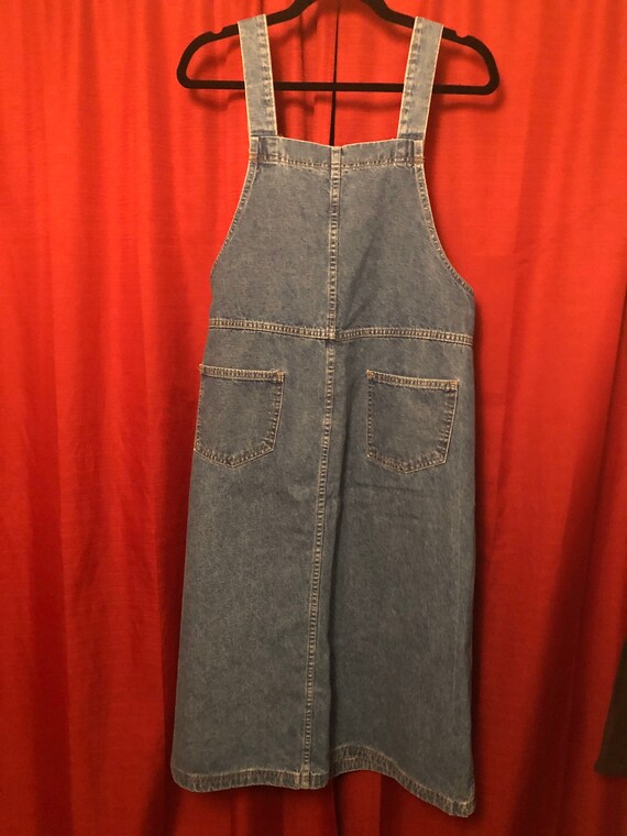 1980's Denim Overalls Dress  || Vintage Denim || … - image 4