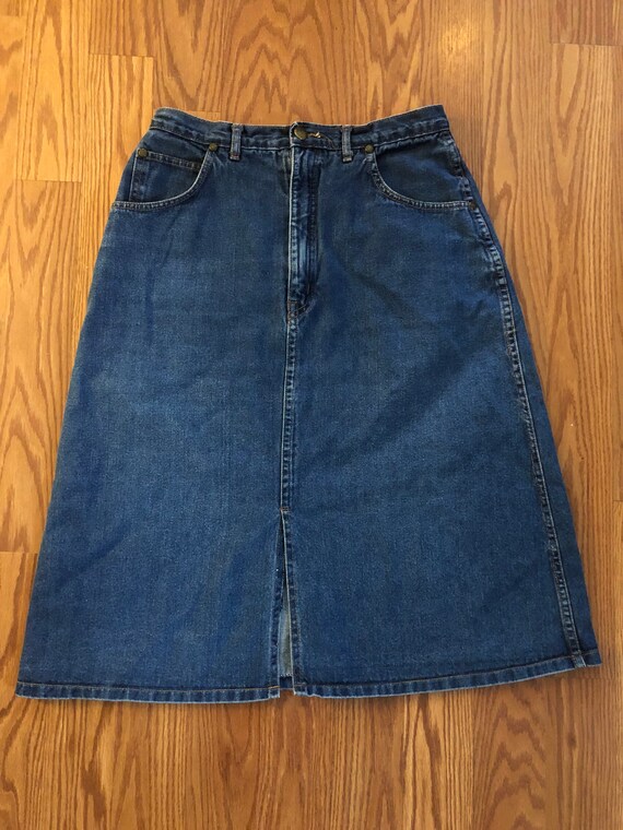 Vintage Light Denim Designer Skirt || Size 12 || … - image 2