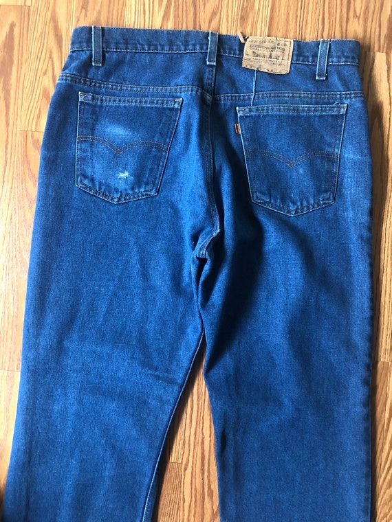 Vintage Orange Tab Levis 508 Jeans || 38x30 - 36x… - image 7