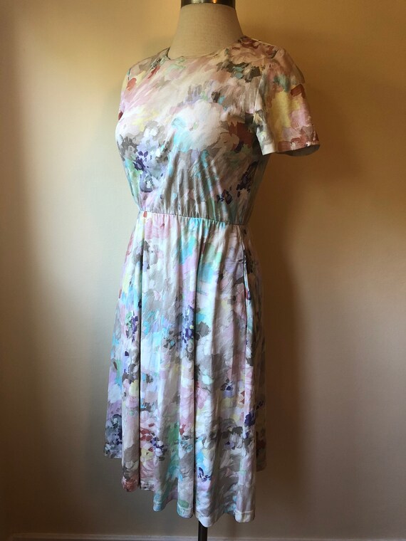 Impressionist Garden Print Dress With Pockets  || 