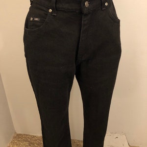 Black High Waisted Mom Jeans by Lee || 1980s || Sustainable Clothing || Sustainable Denim || Androgynous Fashion || Size 10 || Vintage
