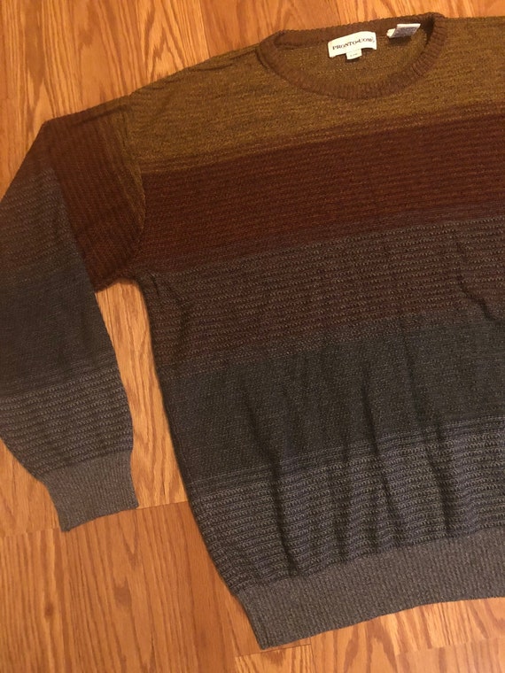 Vintage Color Gradient Knit Light Sweater Large 1990s - Etsy