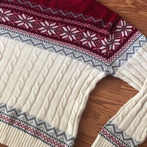 1970's Steep Slopes Snowflake Sweater || Large || Vintage Ski || 70s Style || Winter Sweater || Unisex