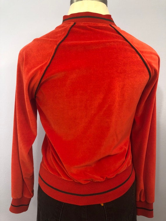 Red velour jacket - image 3
