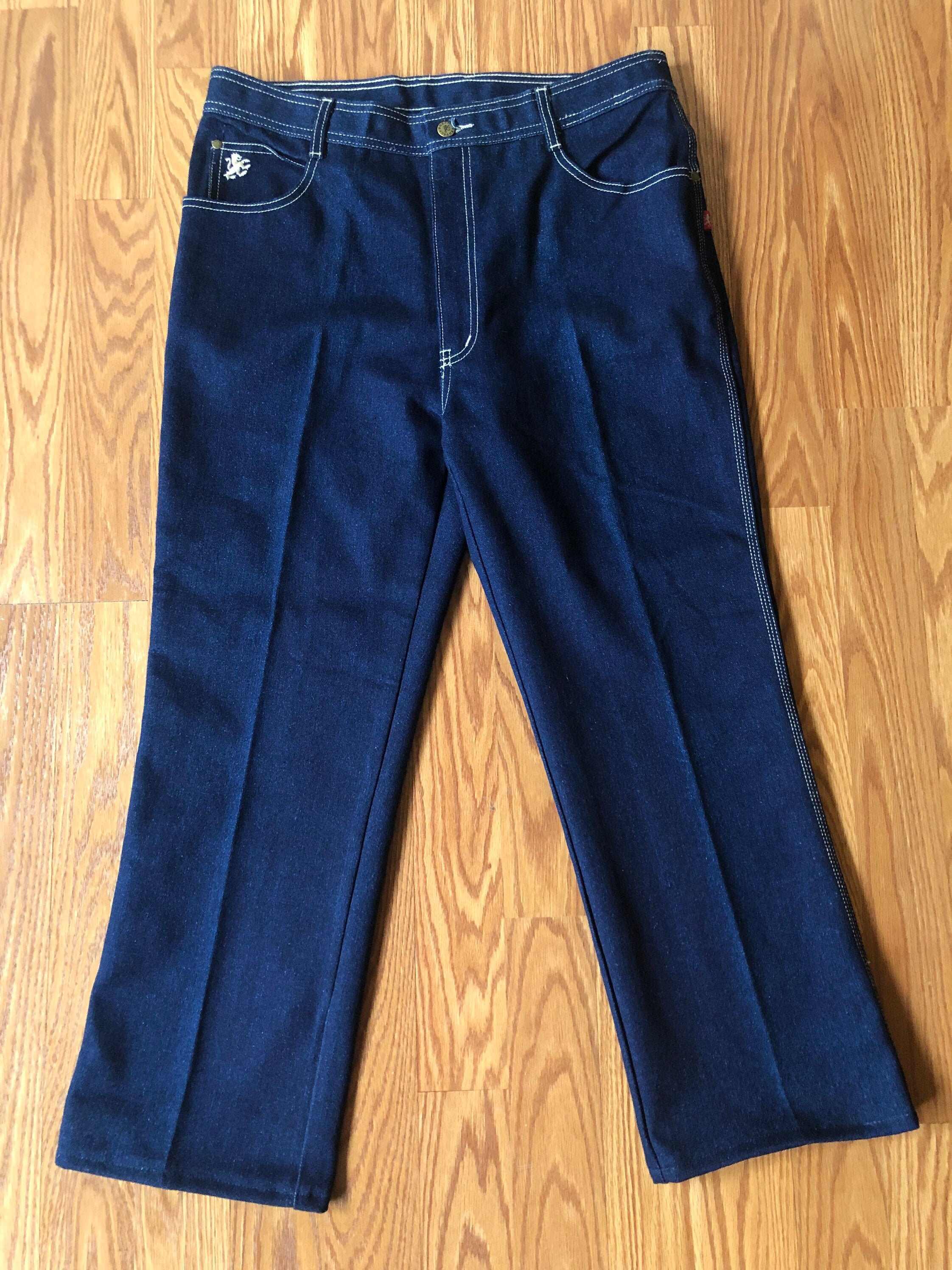 【BAON】Ritcon Vintage Black Blue Washed Denim Pants Vtg 80s Britannia Mens Loose-Fit Wide Leg Black Denim Jeans
