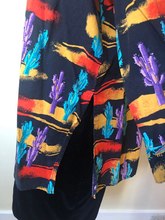 Vintage Psychedelic Desert Scene Cotton Blouse ||… - image 4