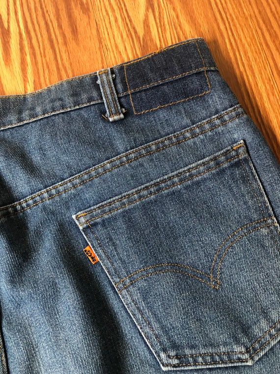 Lightly Faded 1970s Bootcut Levis 517 Jeans || 40… - image 1