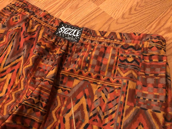 90s African Print Pants by SIZZLE || W42 || Plus