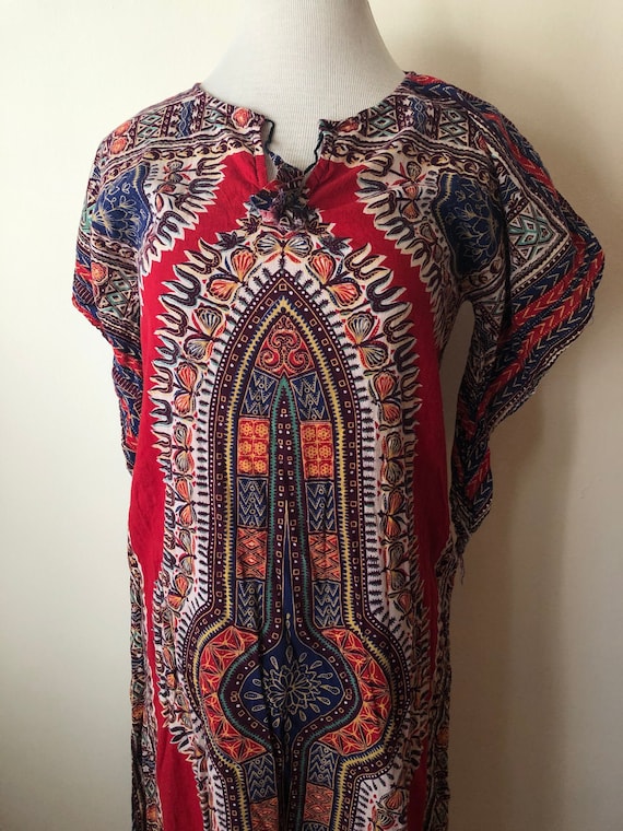 1970s Dashiki Dress || Size Medium || True Vintag… - image 1