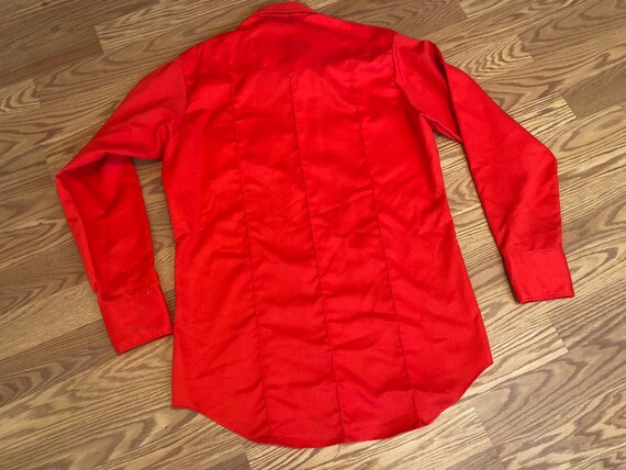 Vintage Single Stitch Sears Red Western Wear Shir… - image 3