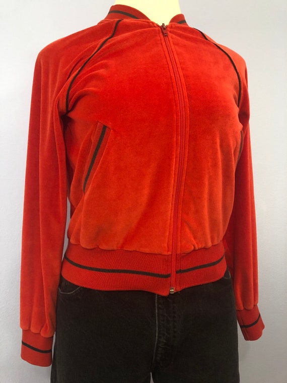 Red velour jacket - image 1