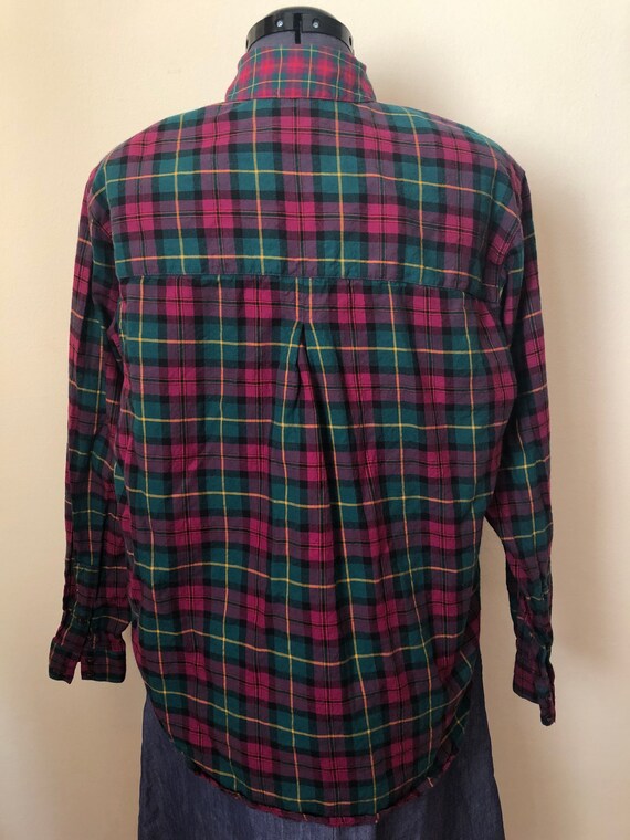 Vintage Cottagecore Double-Breasted Flannel Blous… - image 4