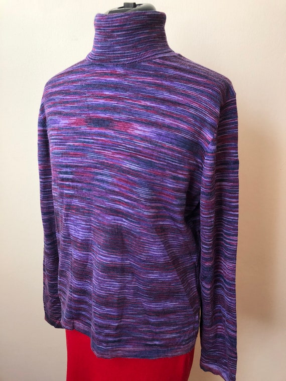 Soft Merino Wool Turtleneck || Medium || 1990s - image 2