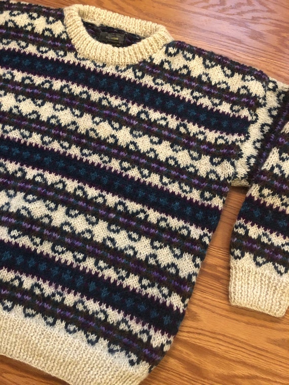 Vintage Heavy Knit Himalayan Wool Sweater || XL ||