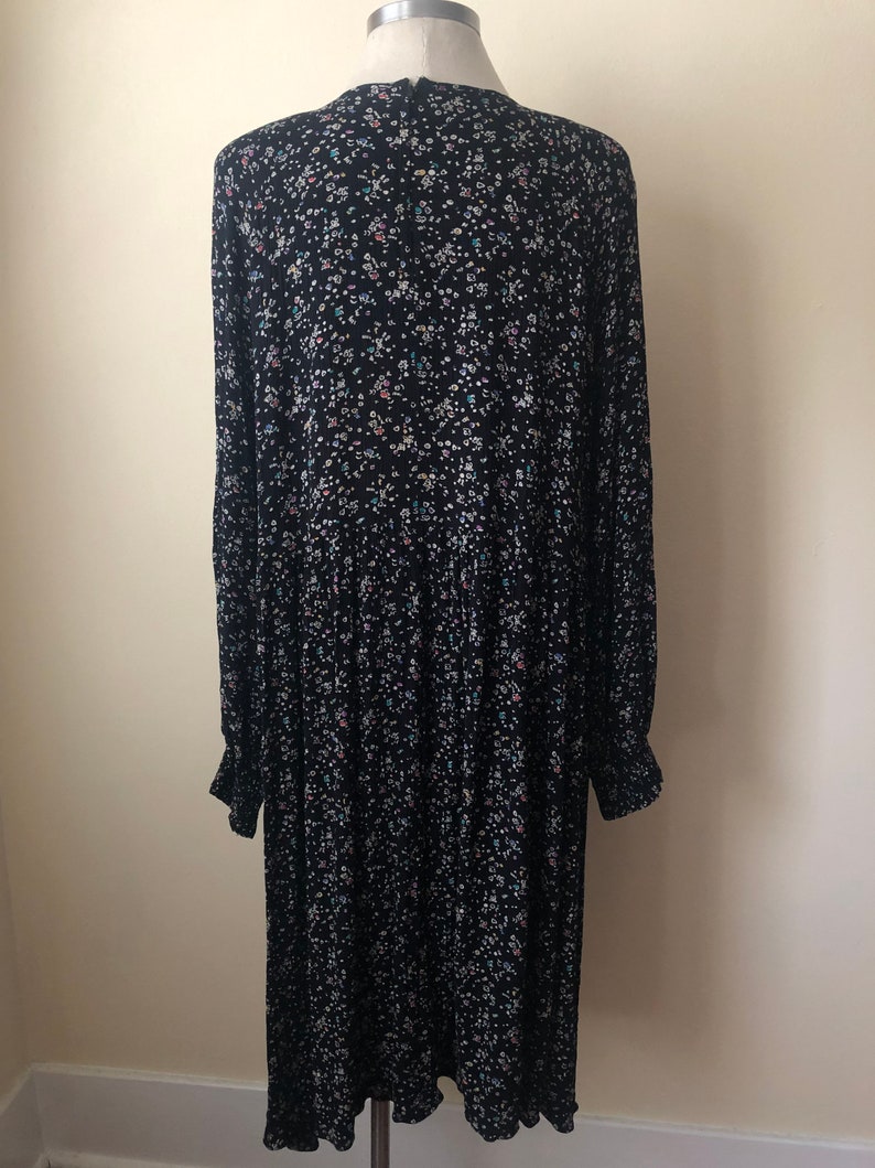 CHEZ by Tandy 80s Plus Size Floral Dress Grunge 1X