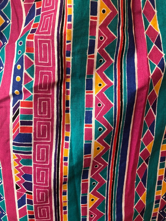 Vintage Rainbow Cotton Summer Shirt Jantzen || 2X… - image 3