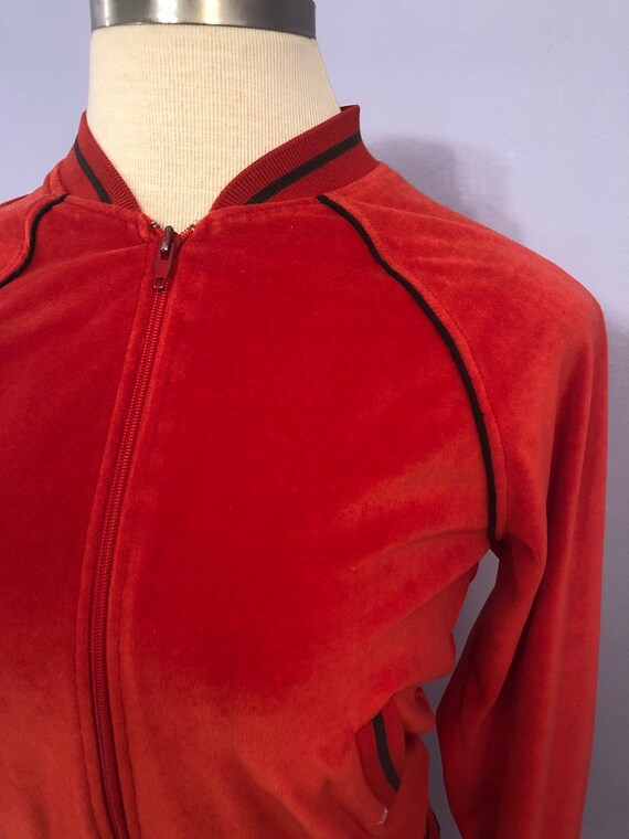 Red velour jacket - image 2