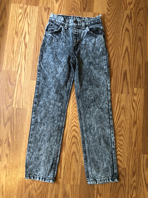 Vintage 1980s Black Stonewashed Levis Kids Jeans |