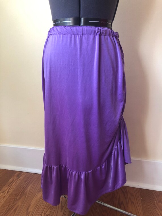 Vintage Purple Glanz Disco Skirt || Medium || 197… - image 5