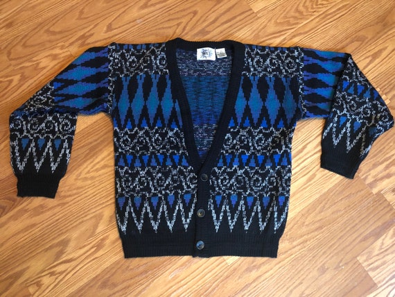 Crazy Cardigan by IMPACT! || 1980s || Spacedye ||… - image 1