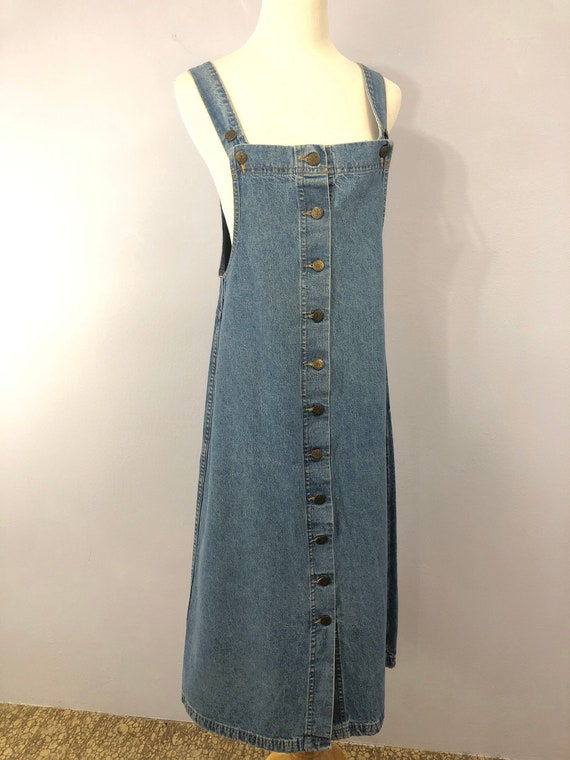 1980's Denim Overalls Dress  || Vintage Denim || … - image 1