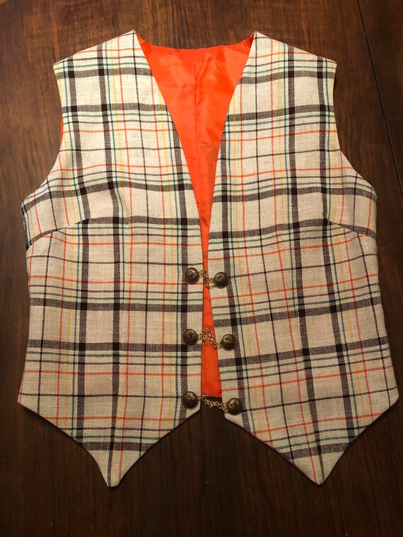 Rad Rainbow Plaid Unique Matching Set - Vest & Sk… - image 5