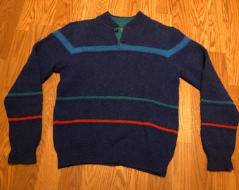 Vintage Striped Pendleton Sweater || 1970s Style || Vintage Pendleton || Sustainable Wool || Size Small || Androgynous Style || 70s