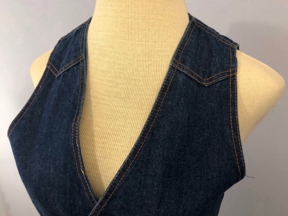 1980s does 1950s Western Denim Vest by St. Leger … - image 7