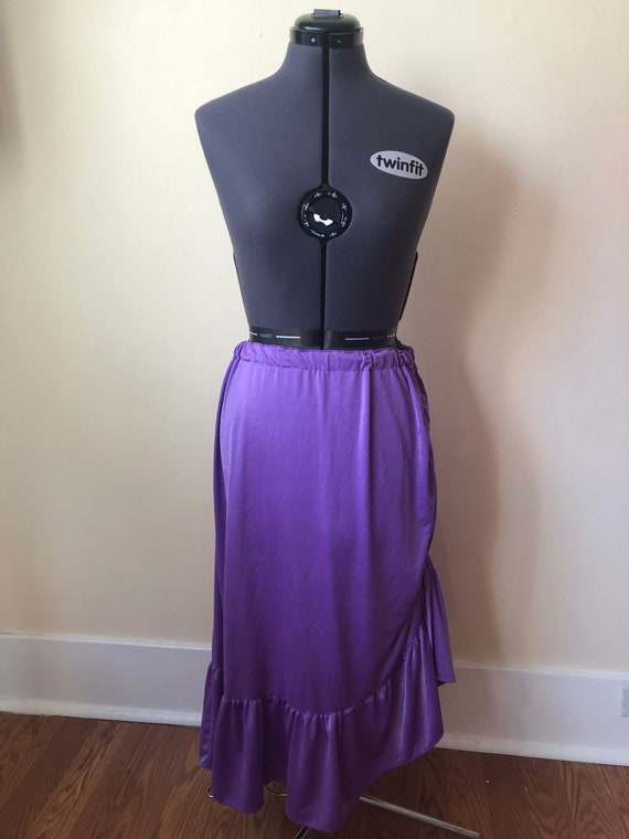 Vintage Purple Glanz Disco Skirt || Medium || 197… - image 4