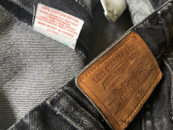 1980s Black Levi's 531s || Made in Canada || 34 x… - image 6