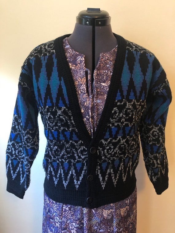 Crazy Cardigan by IMPACT! || 1980s || Spacedye ||… - image 6