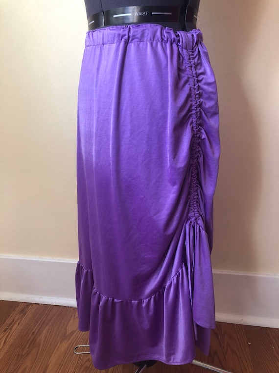 Vintage Purple Glanz Disco Skirt || Medium || 197… - image 1