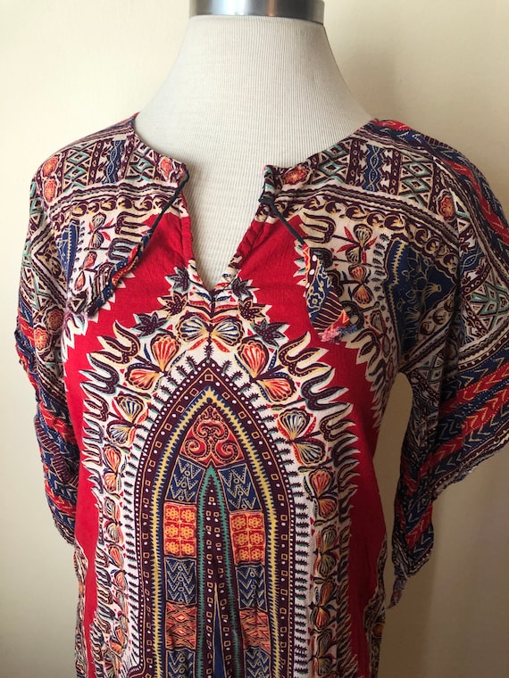 1970s Dashiki Dress || Size Medium || True Vintag… - image 2