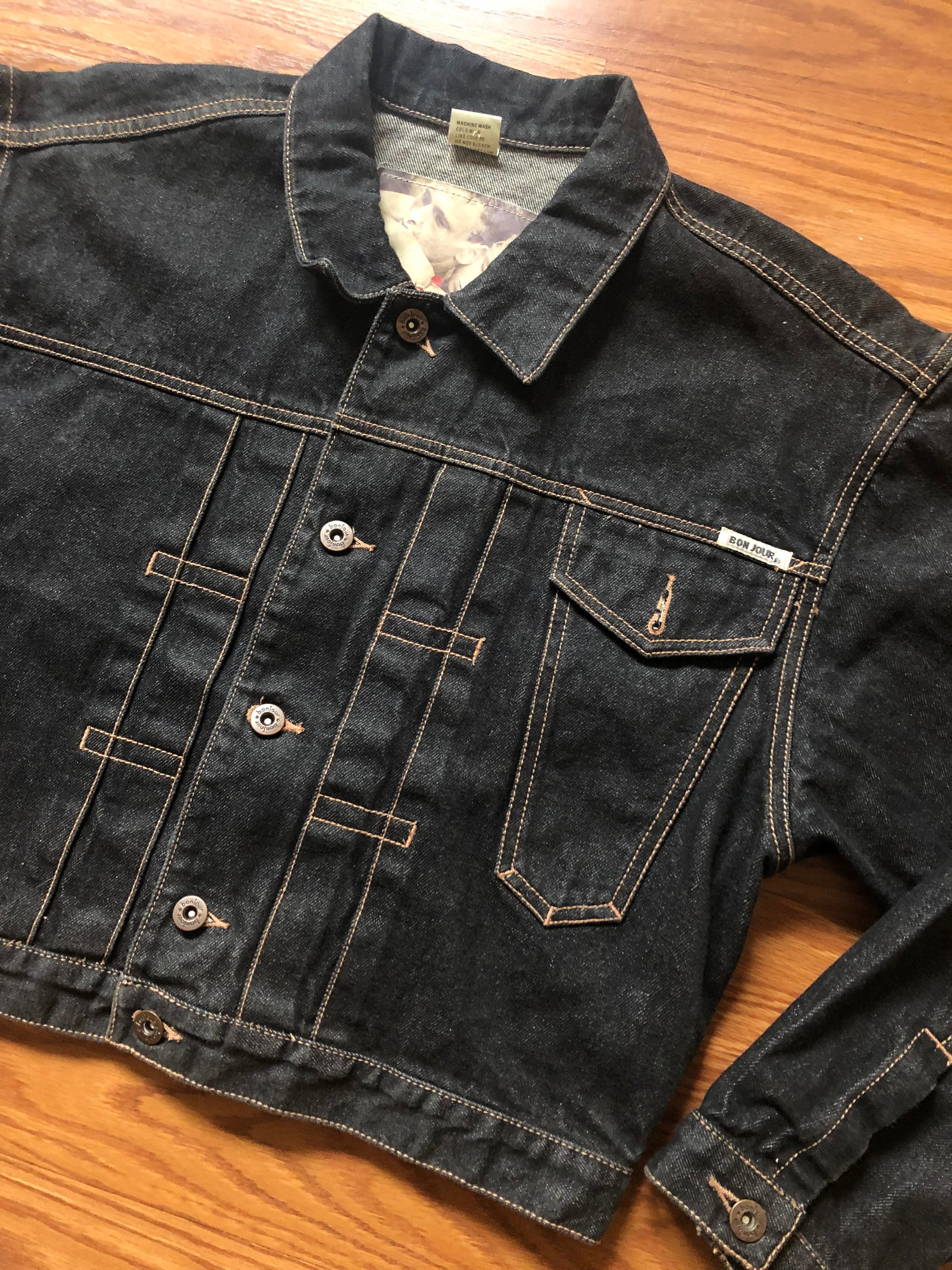 【YOURNUS】Kabuki Black Denim Jacket unisex-denim-jacket-black-